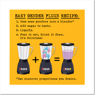 Easy Gender Fluid Recipe Posters and Art